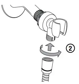 Waterpik Height Select Hand Held Shower Head Instruction Manual - Connect either end of the hose to the bottom of the bracket by turning clockwise