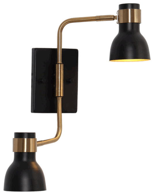 ZEVNI A04526 Belem 8 Inch H Black Wall Sconce