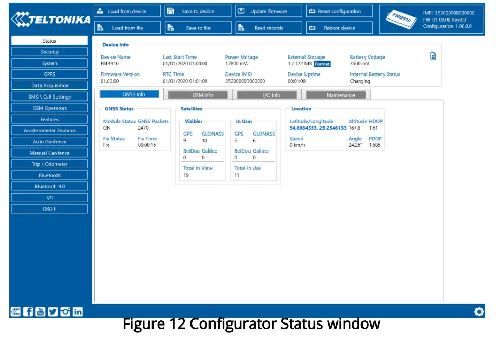 TELTONIKA Track & trace device FMB910- Figure 12