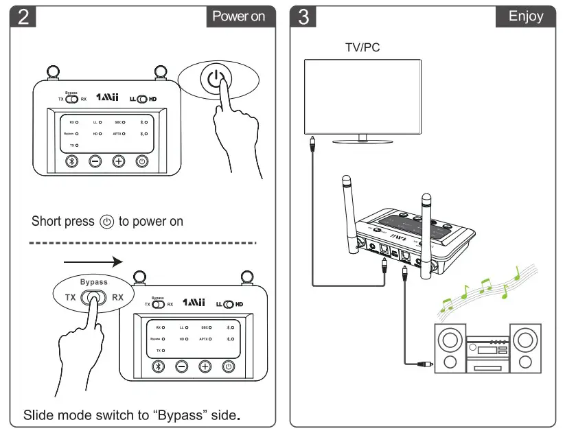 1Mii B03 Long Range Bluetooth 5.0 Transmitter Receiver - figure 7
