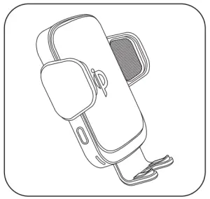 Qi wireless Charger X 1 Suc�on Cup Mount X 1 Air Vent Clip X 1