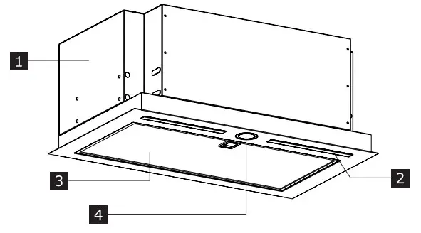 IKEA Underverk Built-In Extractor Hood Stainless Steel 80CM-Product description