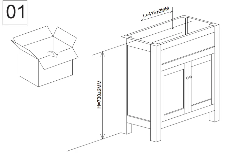 AVEBURY BeBa_27036 800mm Freestanding Vanity-1