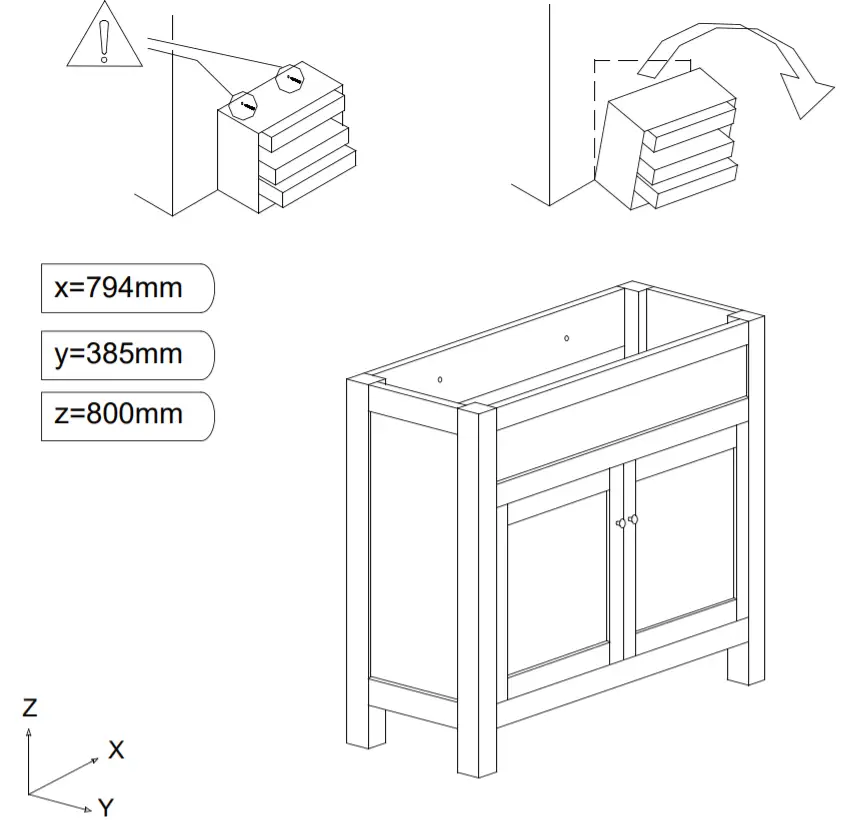 AVEBURY BeBa_27036 800mm Freestanding Vanity-Tools