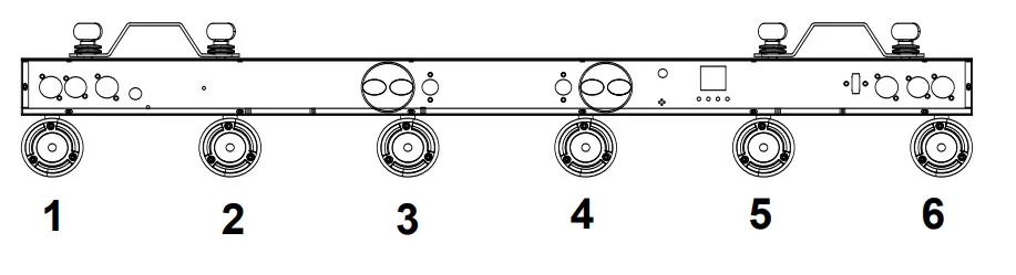 CHAUVET DJ Pinspot Bar 6 Warm-White 15W LEDs - figure 2