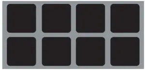 FIG 1 Adhesive-backed cushioned feet for speakers