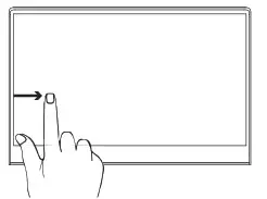 UMAX UMM220V30 VisionBook 13Wr Flex-Left edge swipe