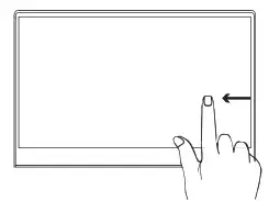 UMAX UMM220V30 VisionBook 13Wr Flex-Right edge swipe