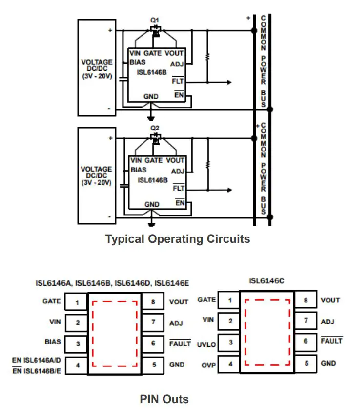 RENESAS KR002 Smart Earbuds Case Charger User Guide - ISL6146 – Low Voltage ORing FET Controller