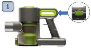 DAEWOO FLR00010 Cyclone Freedom 22.2V Cordless Vacuum - Handle