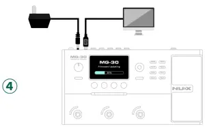 NUX DFU MG-30 Firmware Update User Guide -- WARNING