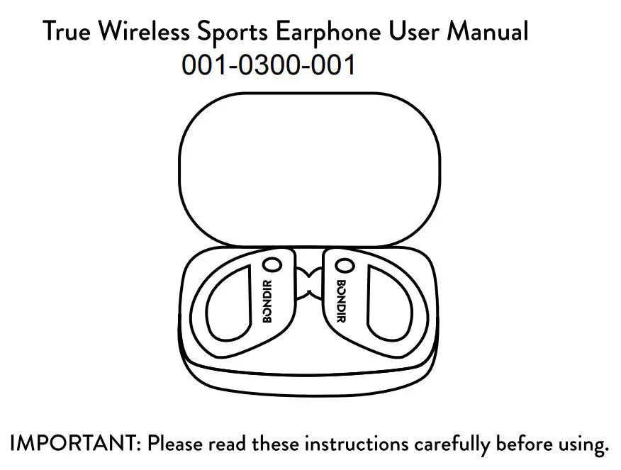 Lenntek 001-0300-001 True Wireless Sports Earphone Instruction Manual