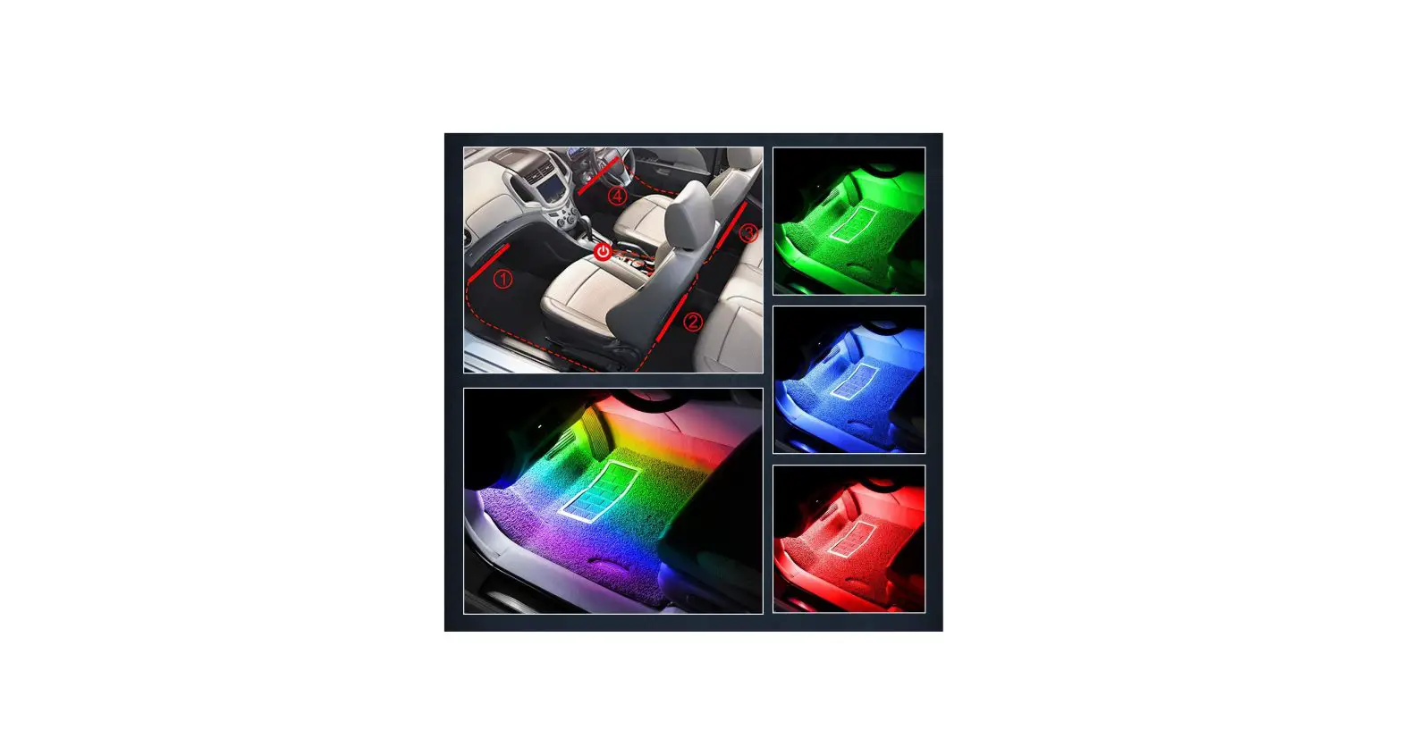 Nr Nirider N30icl4 Interior Car Lights Car Led Strip Light Bar Atmosphere Light Car Inside Accessories With Remote And App Control User Guide