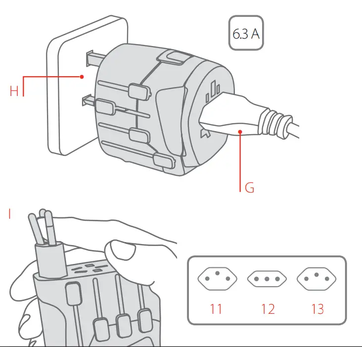 SKROSS 1302535 Travel Adapter Pro World and USB - fig 2
