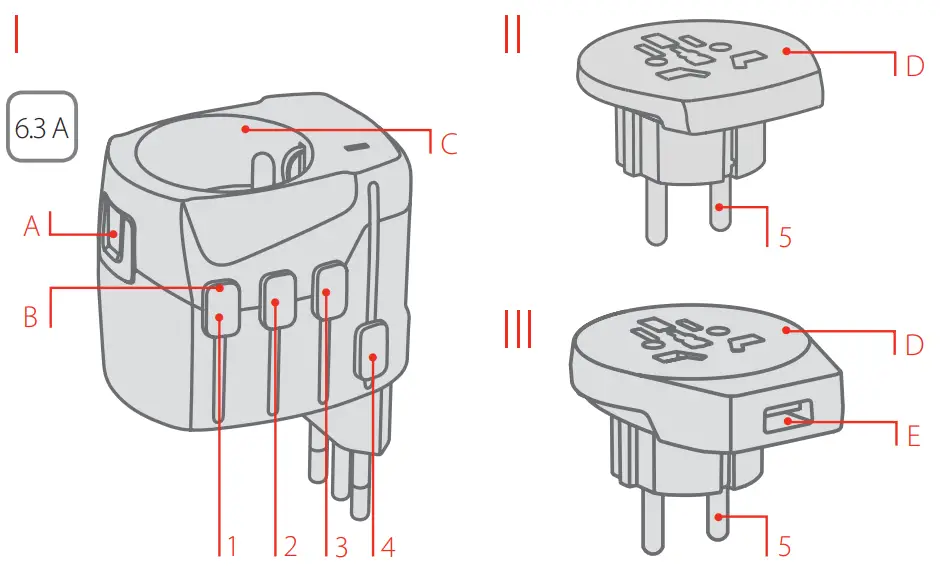 SKROSS 1302535 Travel Adapter Pro World and USB - fig