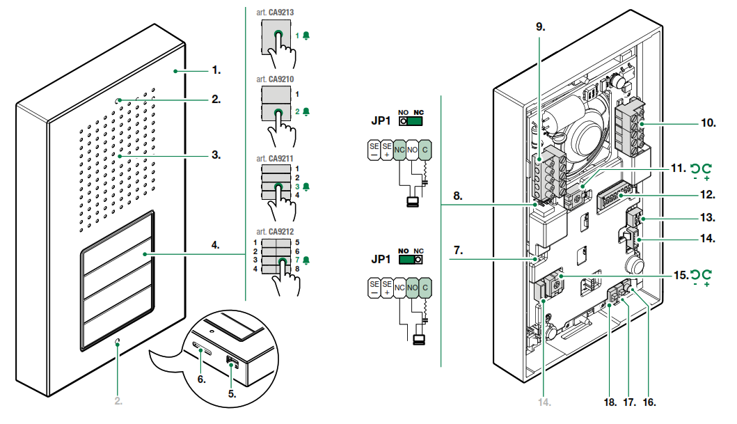 Comelit CA2100A Ciao Outdoor Entrance Panel-