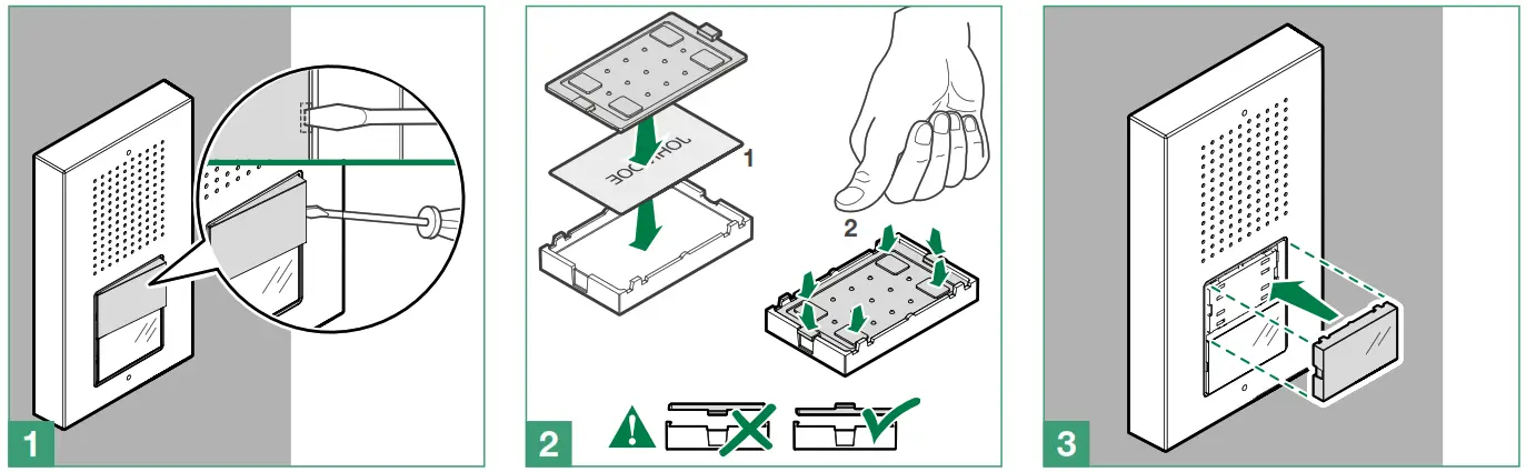 Comelit CA2100A Ciao Outdoor Entrance Panel-Changing nameplates