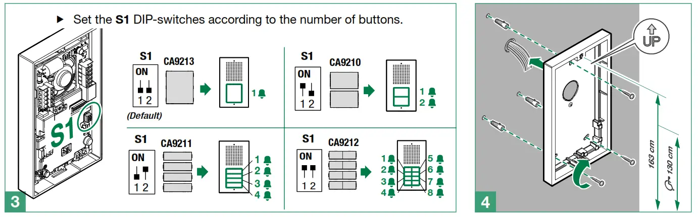 Comelit CA2100A Ciao Outdoor Entrance Panel- Installing entrance panel1