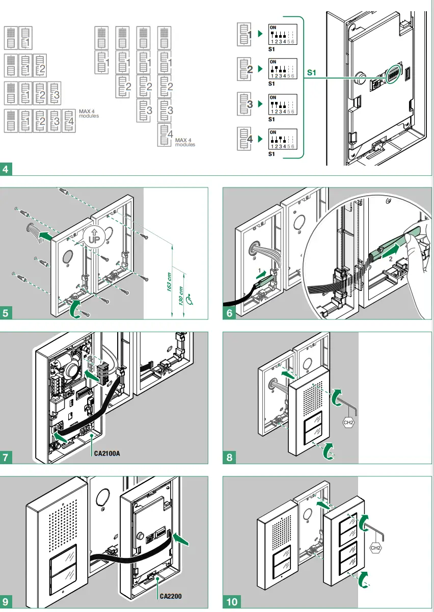 Comelit CA2100A Ciao Outdoor Entrance Panel - addressing