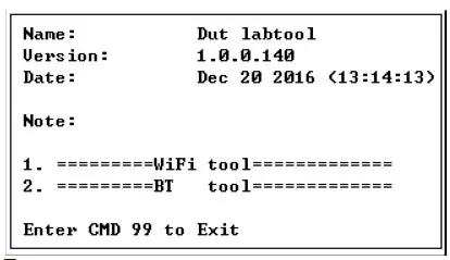AzureWave AW-CM358-EVB IEEE 802.11- command prompt