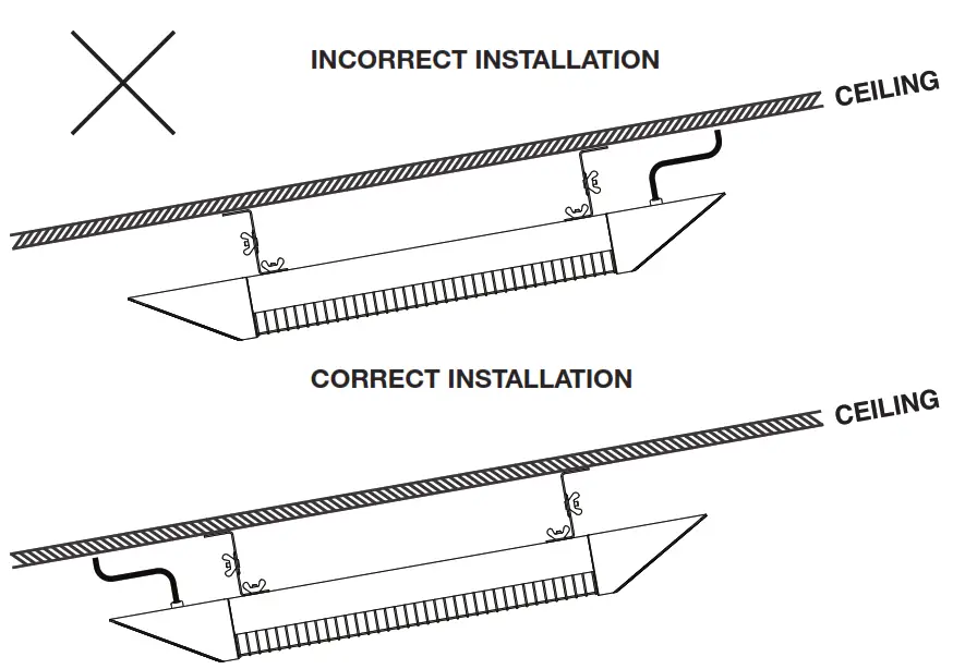 veito Blade S Wall Monted Heater - cable