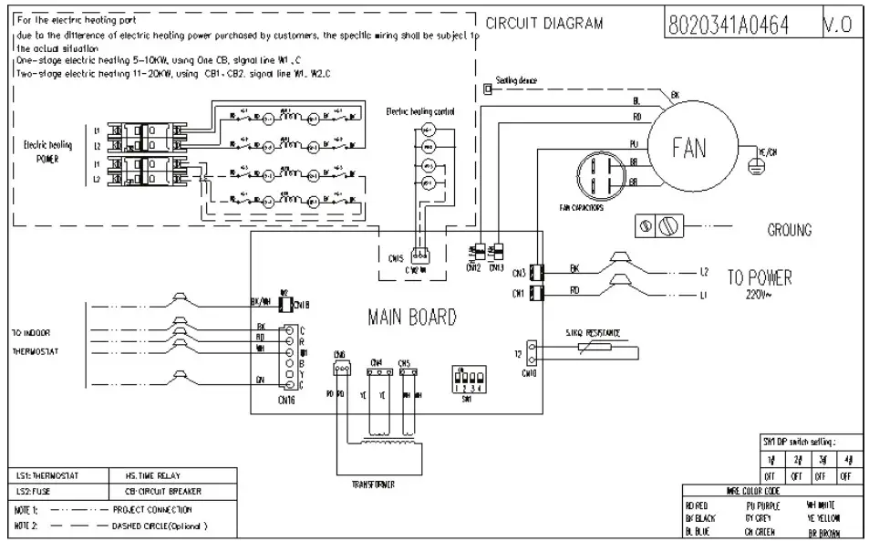 MRCOOL HAH140C Air Handler - High Voltage Wiring 2