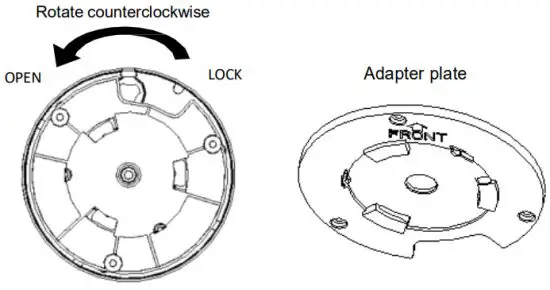 Cctv Security Pros 0235TN6D Mini PTZ Network Fixed Dome Cameras - Adapter plate