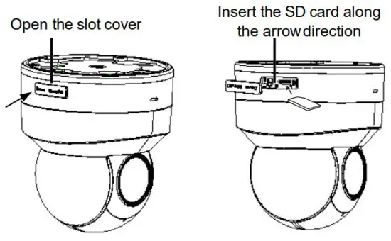 Cctv Security Pros 0235TN6D Mini PTZ Network Fixed Dome Cameras - slot cover