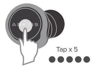 Arktis ONE Truly Wireless Noise Canceling Earbuds - Pairing