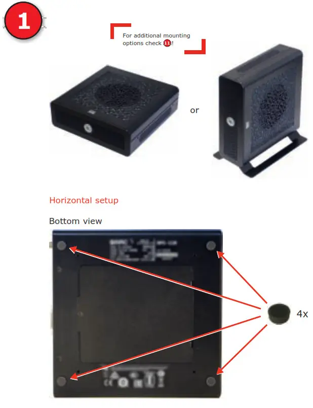 BARCO ClickShare Plug and Play Experience Management - Standard mounting options
