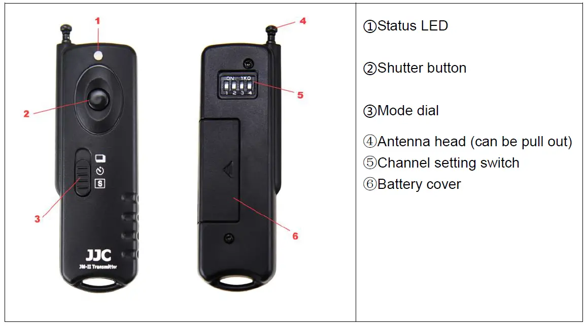 JJC JM-II Wireless Remote Controller User fig 3