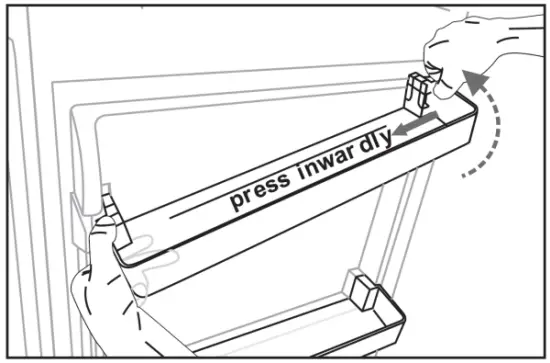 Remove the door rack