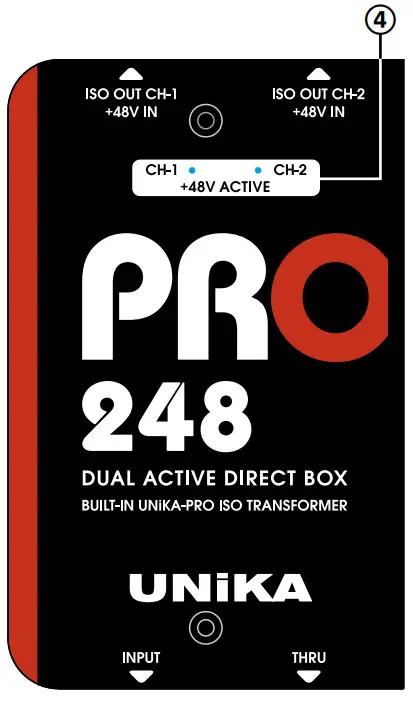 UNiKA PRO248 Pro Series Audio Interface Dual Active Direct Box - FIG 5