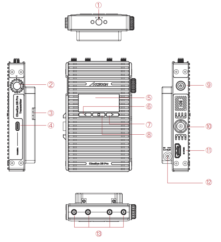 ACCSOON CineEye 2S Pro Wireless Video Transmitter & Receiver - fig