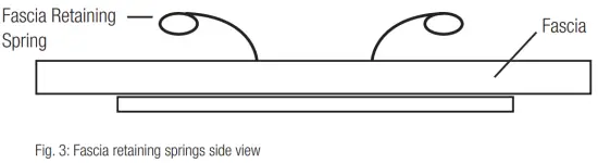 Fascia retaining springs side view