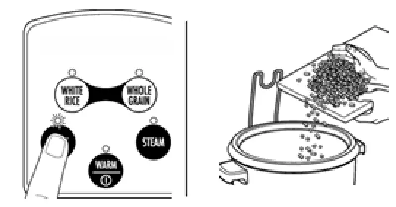 wilfa RC 5S INARI Rice Cooker - button