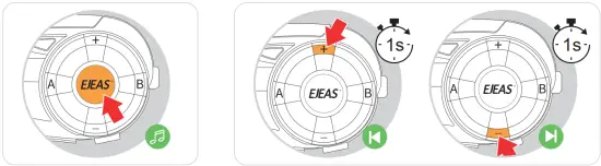 EJEAS Q7 Top Quality Hi Fi Motorcycle Bluetooth Intercom- Music