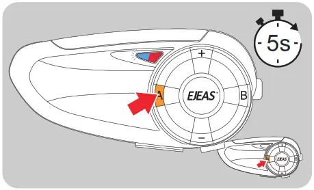 EJEAS Q7 Top Quality Hi Fi Motorcycle Bluetooth Intercom- Pairing Steps 2