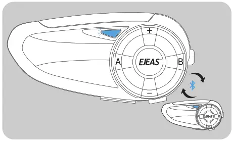 EJEAS Q7 Top Quality Hi Fi Motorcycle Bluetooth Intercom- Pairing Steps 3