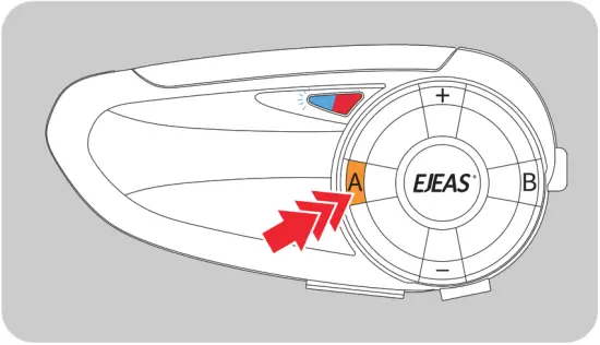 EJEAS Q7 Top Quality Hi Fi Motorcycle Bluetooth Intercom- Switch the intercom Connection 5
