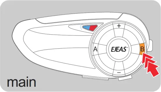 EJEAS Q7 Top Quality Hi Fi Motorcycle Bluetooth Intercom- Switch the intercom Connection 6