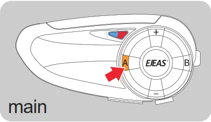 EJEAS Q7 Top Quality Hi Fi Motorcycle Bluetooth Intercom- Switch the intercom Connection1