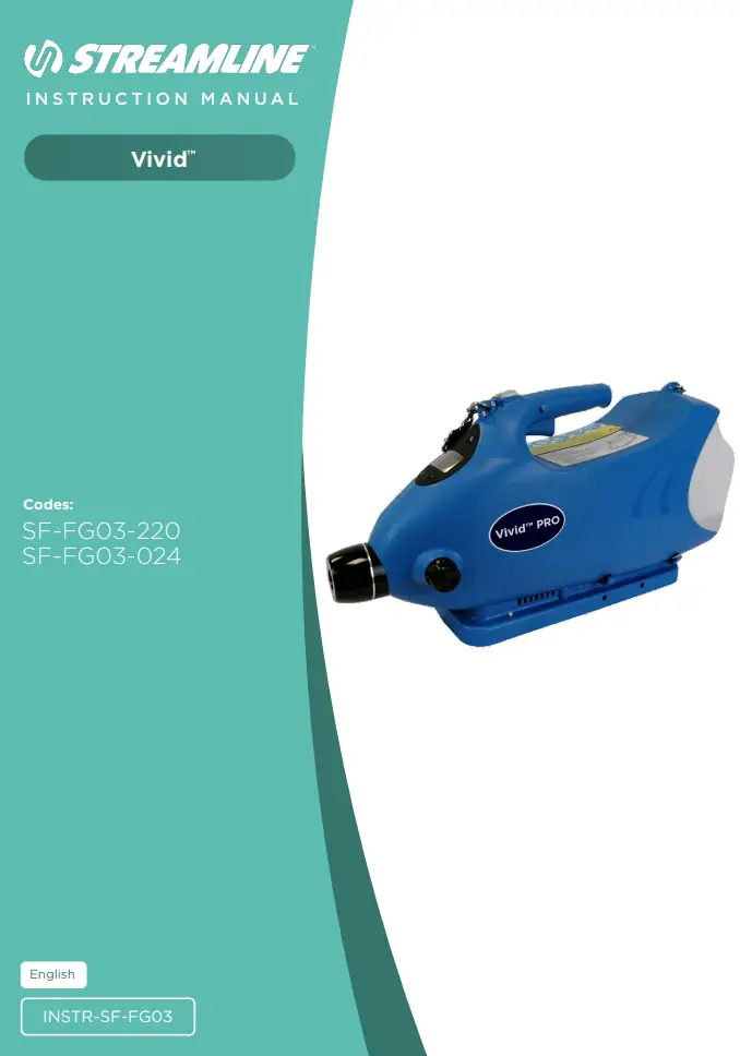 Streamline SF-FG03-024 Vivid Pro Fogger Instruction Manual