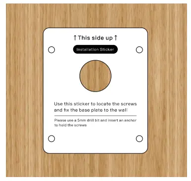 Stick the installation sticker