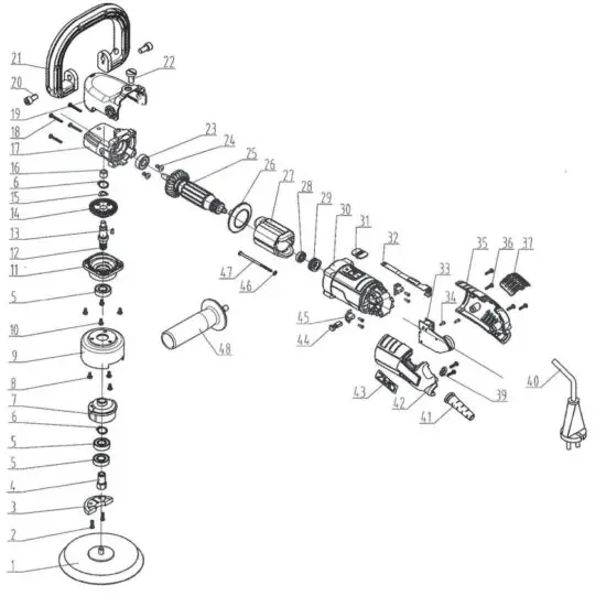 TOOLMAN DB5903 7 Inch Compact Polisher - fig