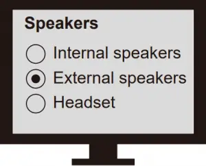 Set TV speaker to External Speaker