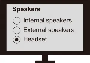 Set TV speaker to Headset