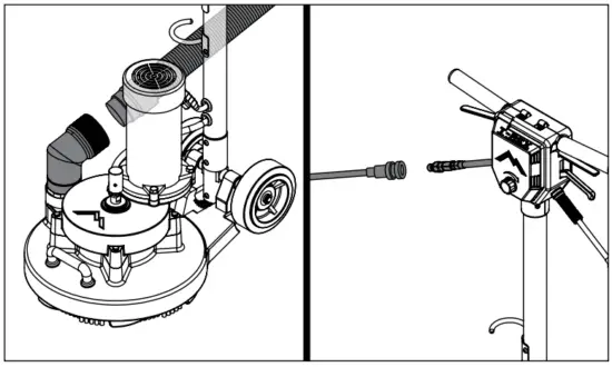 MYTEE T Rex Series T REX 115 Total Rotary Extractor Carpet Cleaner - Connecting the Hoses