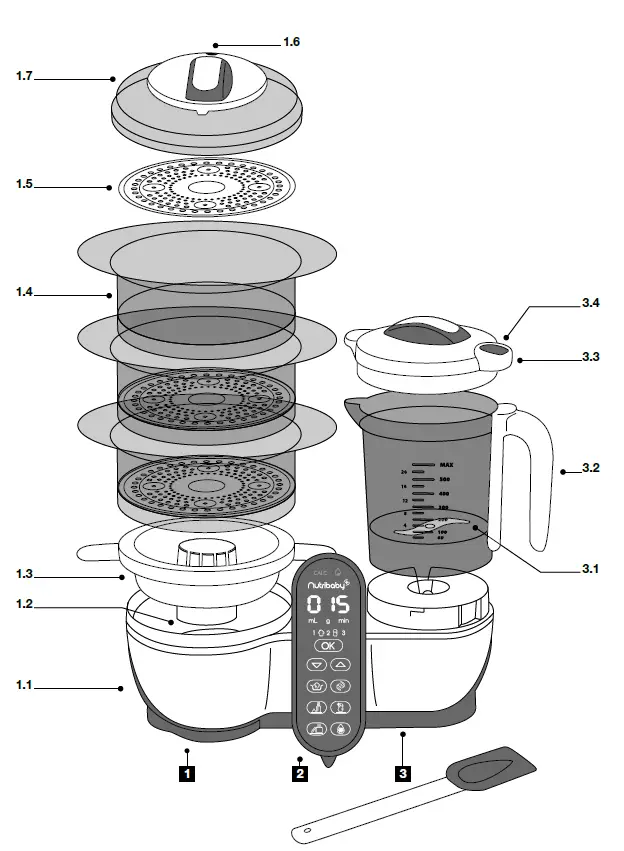 babymoov -A001117 -Nutribaby -Processor -of- Food -for -Babies -Baking -in -Steam -1