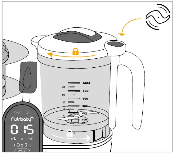 babymoov -A001117 -Nutribaby -Processor -of- Food -for -Babies -Baking -in -Steam -4